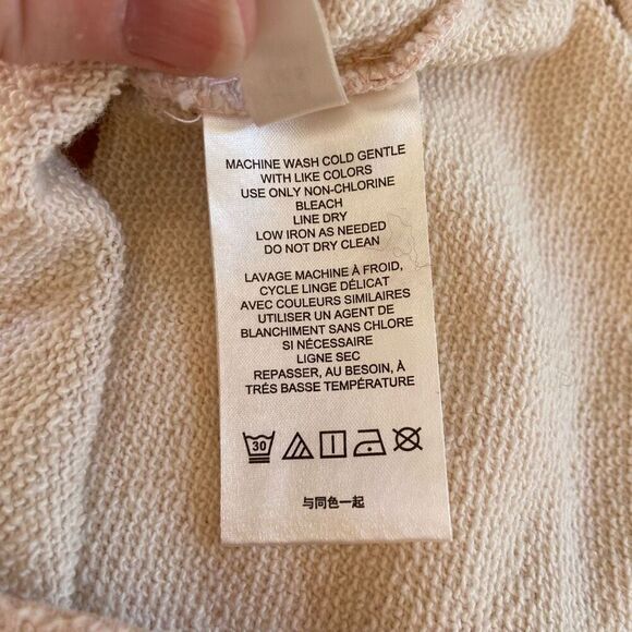 Free People Montauk Raw Edge Oversized Sweatshirt Shirt Jacket S - Picture 9 of 11